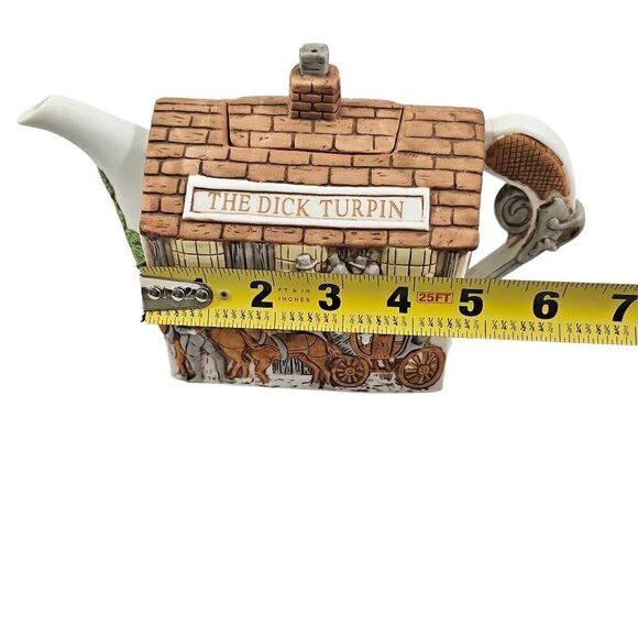 Christopher Wren THE DICK TURPIN Pub Teapot Staffordshire England Tableware - Picture 13 of 16